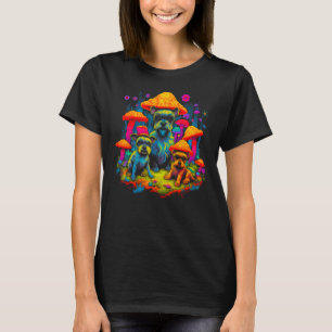 Schnauzer Dog Pop Mushroom T-Shirt