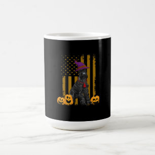 Schnauzer Dog Pumpkin USA flag Halloween Costume Coffee Mug