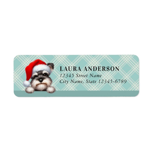 Schnauzer Dog Return Address Labels (Front)
