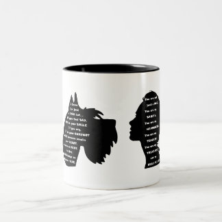 Schnauzer Dog Sanity Two-Tone Coffee Mug