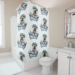Schnauzer Dog Shower Curtain