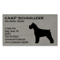 Schnauzer Dog Silhouette Faux Wood Style