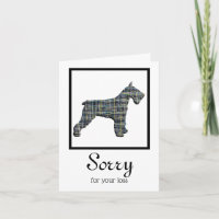 Schnauzer Dog Silhouette Pet Sympathy Card