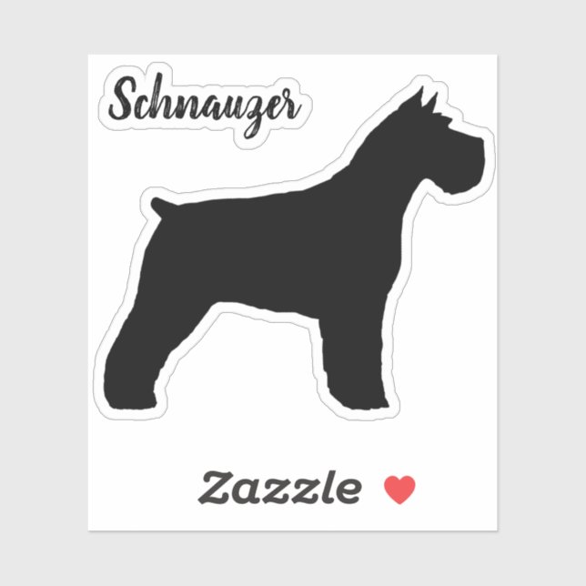 Schnauzer Dog Silhouette Vinyl Sticker (Sheet)