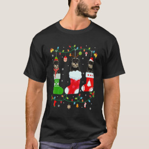 Schnauzer Dog Three Christmas Socks Sweater Xmas D