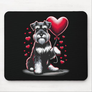 Schnauzer Dog Valentine's Day Dog Owner Valentine Mouse Pad