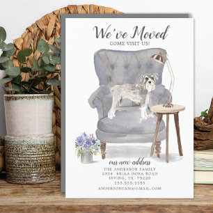 Schnauzer Dog We've Moved Moving Announcement