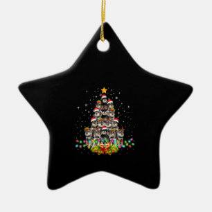 Schnauzer Dogs Tree Christmas Sweater Xmas Pet Ceramic Ornament
