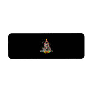 Schnauzer Dogs Tree Christmas Sweater Xmas Pet Return Address Label
