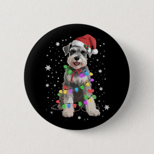 Schnauzer Dogs Tree Christmas Xmas Pet Animal Dog 6 Cm Round Badge