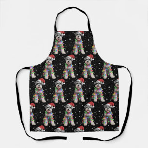 Schnauzer Dogs Tree Christmas Xmas Pet Animal Dog  Apron