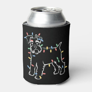 Schnauzer Dogs Tree Christmas Xmas Pet Animal Dog Can Cooler
