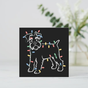 Schnauzer Dogs Tree Christmas Xmas Pet Animal Dog Holiday Card