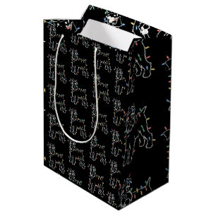 Schnauzer Dogs Tree Christmas Xmas Pet Animal Dog Medium Gift Bag