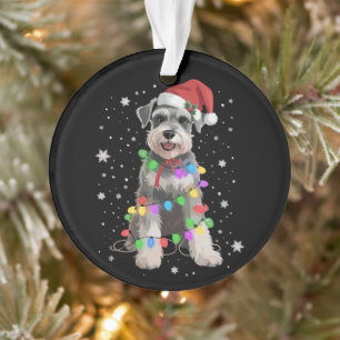 Schnauzer Dogs Tree Christmas Xmas Pet Animal Dog  Ornament