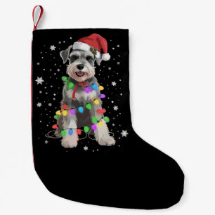 Schnauzer Dogs Tree Christmas Xmas Pet Animal Dog Small Christmas Stocking