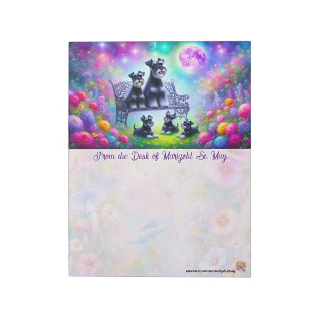 Schnauzer Dreams Notepad (Rotated)