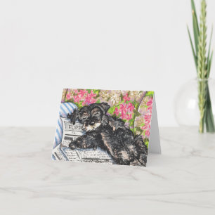 Schnauzer Dreams Print Card