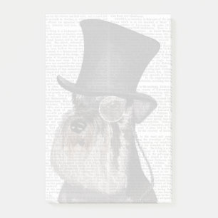 Schnauzer, Formal Hound and Hat Post-it Notes