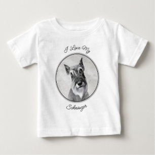 Schnauzer (Giant) - Cute Original Dog Art Baby T-Shirt