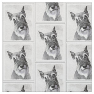 Schnauzer (Giant) - Cute Original Dog Art Fabric