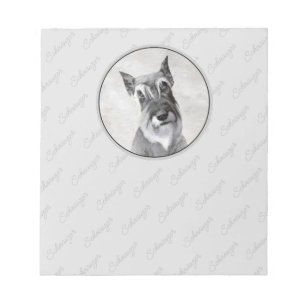 Schnauzer (Giant) - Cute Original Dog Art Notepad