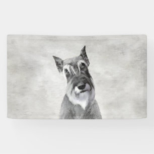 Schnauzer (Giant) Painting - Dog Art Banner