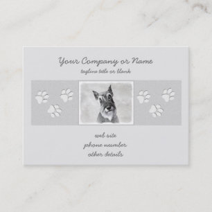 Schnauzer (Giant) Painting - Dog Art Business Card