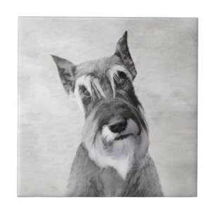 Schnauzer (Giant) Painting - Dog Art Ceramic Tile