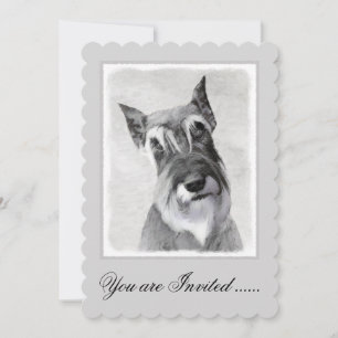 Schnauzer (Giant) Painting - Dog Art Invitation