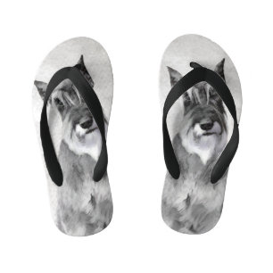 Schnauzer (Giant) Painting - Dog Art Kid's Thongs