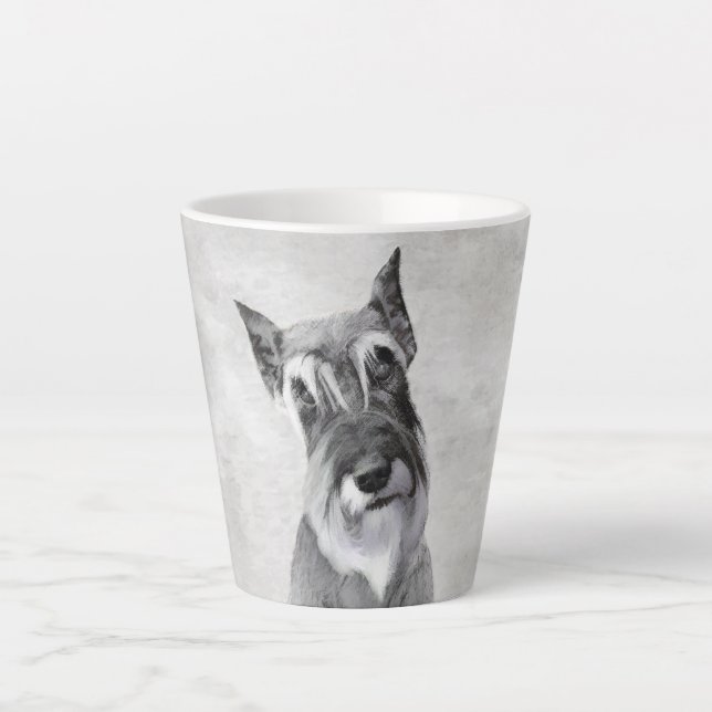 Schnauzer (Giant) Painting - Dog Art Latte Mug (Front)