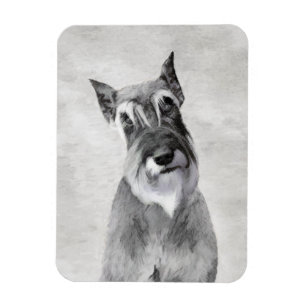 Schnauzer (Giant) Painting - Dog Art Magnet