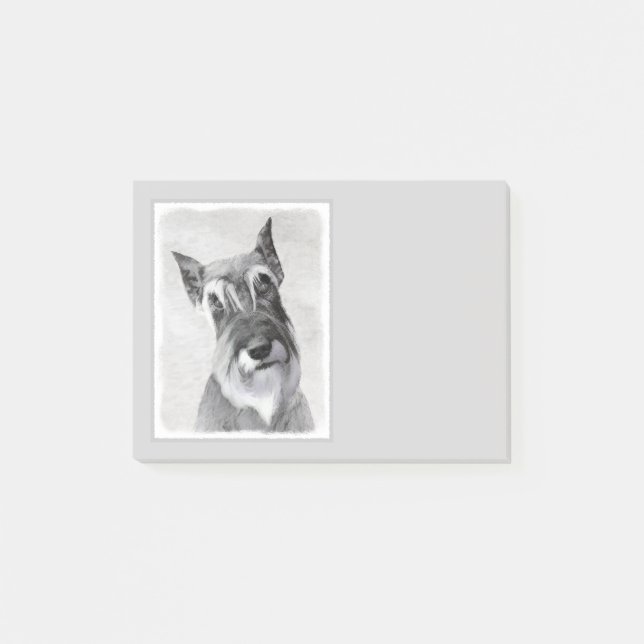 Schnauzer (Giant) Painting - Dog Art Post-it Notes (Front)