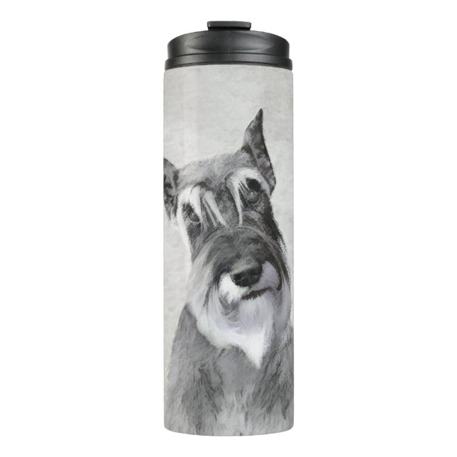 Schnauzer (Giant) Painting - Dog Art Thermal Tumbler (Front)