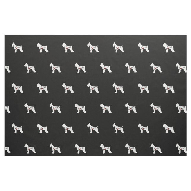 Schnauzer (Giant Schnauzer) Love Fabric (Fat Quarter)