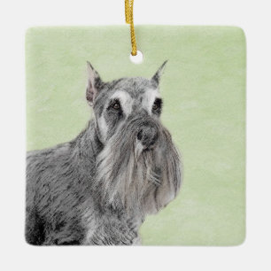 Schnauzer (Giant, Standard) Painting - Dog Art Ceramic Ornament