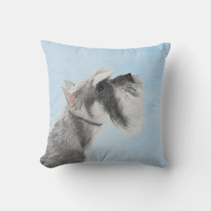 Schnauzer (Giant, Standard)  Painting - Dog Art Cushion
