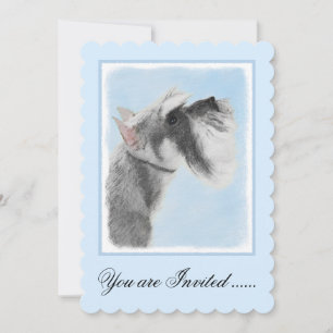 Schnauzer (Giant, Standard) Painting - Dog Art Invitation