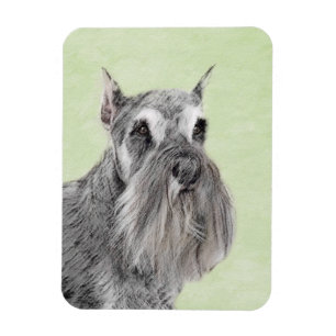 Schnauzer (Giant, Standard) Painting - Dog Art Magnet