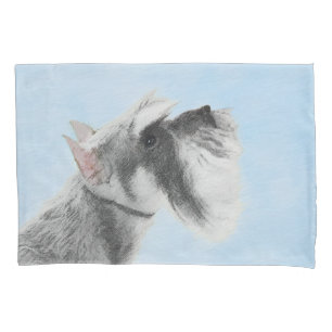 Schnauzer (Giant, Standard)  Painting - Dog Art Pillowcase