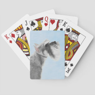Schnauzer (Giant, Standard) Painting - Dog Art Playing Cards