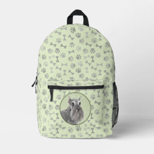 Schnauzer (Giant, Standard) Painting - Dog Art Printed Backpack