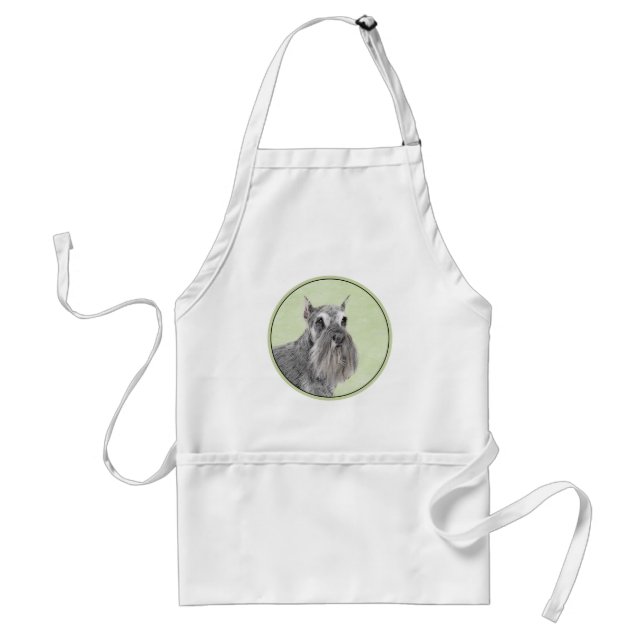 Schnauzer (Giant, Standard) Painting - Dog Art Standard Apron (Front)
