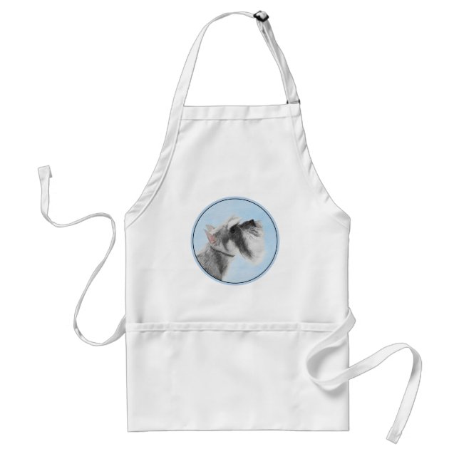 Schnauzer (Giant, Standard)  Painting - Dog Art Standard Apron (Front)
