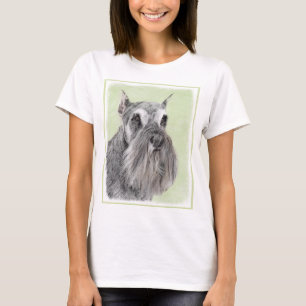 Schnauzer (Giant, Standard) Painting - Dog Art T-Shirt