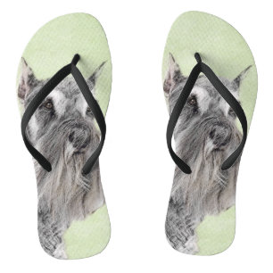 Schnauzer (Giant, Standard) Painting - Dog Art Thongs