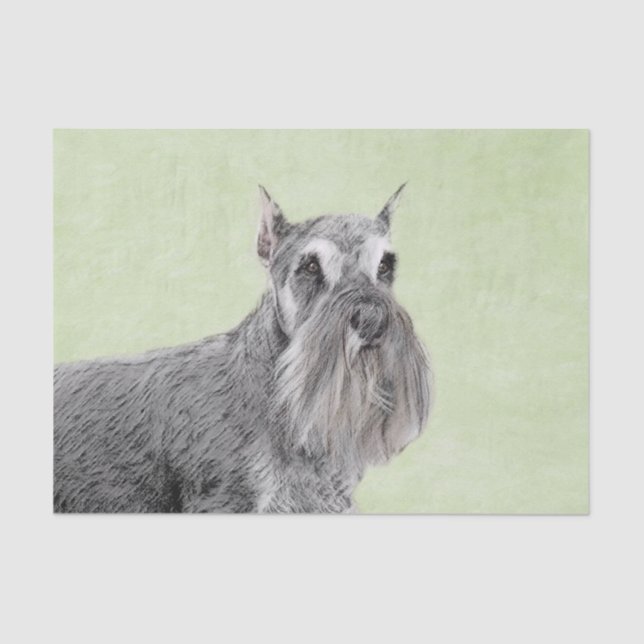 Schnauzer (Giant, Standard) Painting - Dog Art Tissue Paper (Front)