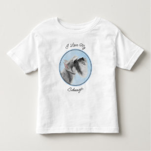 Schnauzer (Giant, Standard)  Painting - Dog Art Toddler T-Shirt