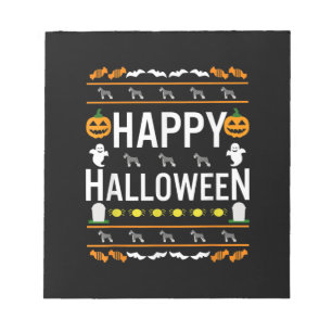 Schnauzer Halloween Lazy Ugly Costume Dog T-Shirt. Notepad
